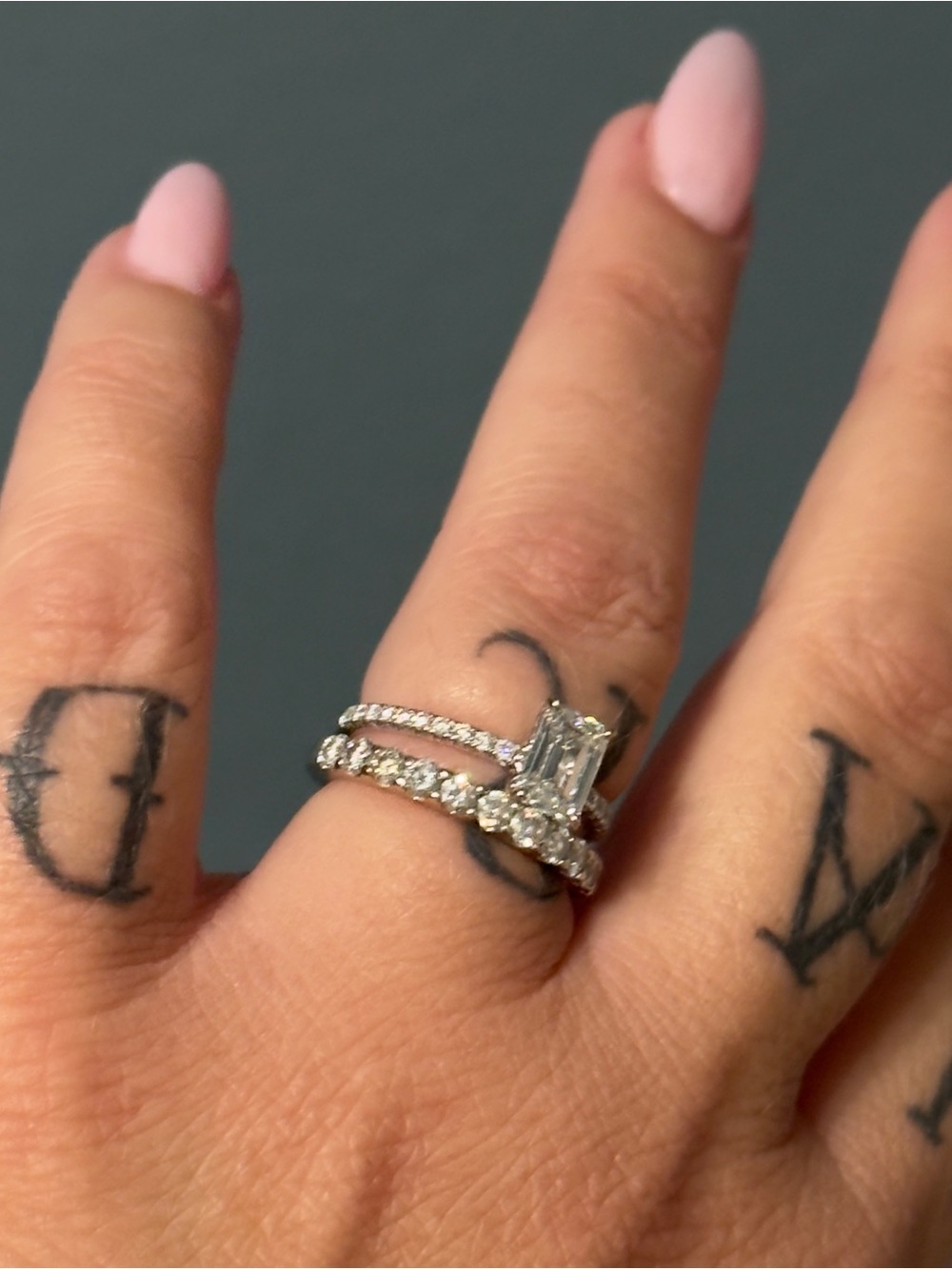 14k White Gold Natural Diamond Band. .55ct Size 5.5
